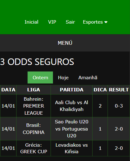 boletim de apostas vip ganho